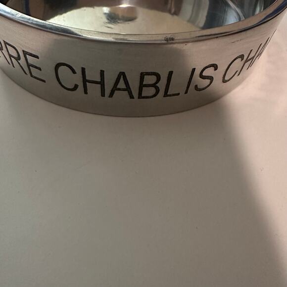 Bombay Wine COASTER Silver wine bottle holder prevent table spill French White - Picture 15 of 16